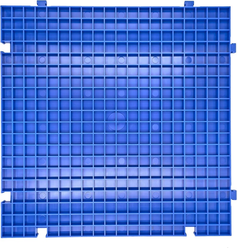 ARTKINGTO Stained Glass Cutting Mat, Solid Bottom Plastic Grid, Blue, 1 Pack - Image 1